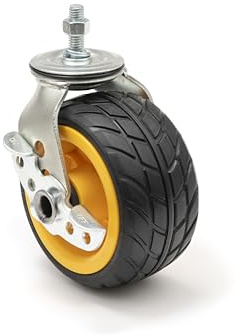 Rock N Roller R-Trac 8″x2″ Rollen mit Bremse (für R12, 2er Pack, Werkstatt Zubehör, Rollwagen), Schwarz