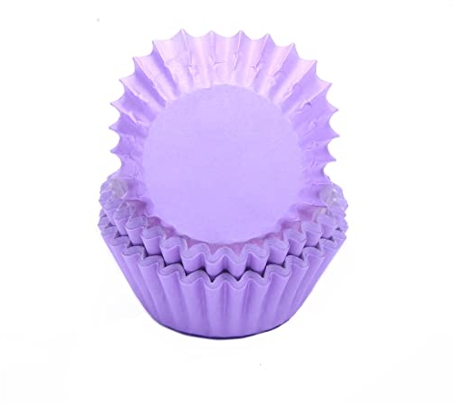 Miss Bakery's House® Mini moldes para magdalenas - papel - estándar - Ø 32 mm x 20 mm - lila - 200 piezas - pastelería - confitería - para pastelitos y chocolates - tartaletas