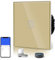 BSEED Interruptor de Luz Táctil Inteligente WIFI, Interruptor Táctil de Pared con Panel de Cristal Compatible con Alexa/Tuya/Smart Life (Requiere Cable Neutro) 1 Gang 1 Vía Oro