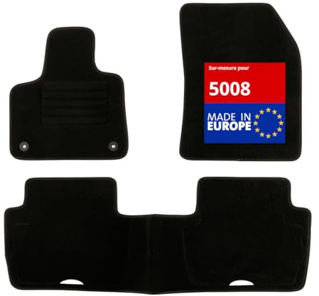 DBS Autofußmatte - nach Maß - 3-teilig - Anti Rutsch - schwarzer Nadelfilz 900g/m² - Velours Fertigung - Sortiment Star - 1766731