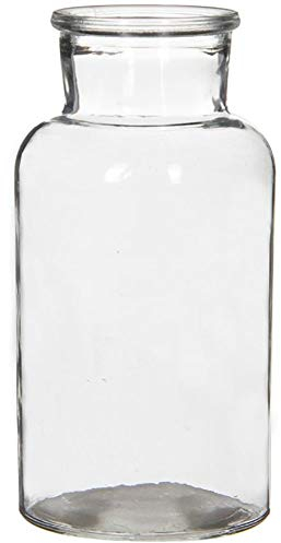 Glasflaschen EMMA, Vasen in verschiedenen Größen H 14/16,5/20 cm - Apothekerflaschen Arzneimittelflaschen Glasvasen Flaschen Menge 6 x, Größe H 20 cm/Ø 10 cm