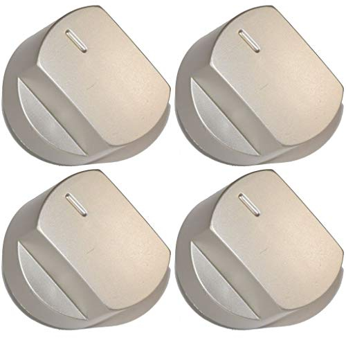 Ufixt For Stoves Compatible Silver Replacement Main Oven Cooker Hob Grill Control Knobs Fits Stoves Pack of 4