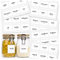 36 x Essential Collection Labels for Jars - Contemporary Printed White Sticky Labels for Kitchen and Pantry Storage