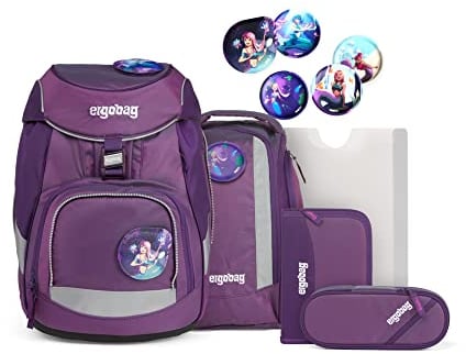 ergobag Pack Set ergonomischer Schulrucksack, Schulranzen, Vorgänger-Kollektion, flexibel 6-teilig 1. Klasse Grundschule