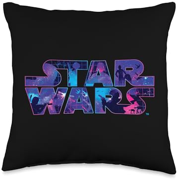 Star Wars Logo 90s Galaxy Wurfkissen, 40,6 x 40,6 cm, mehrfarbig