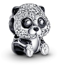 PANDORA MOMENTS Charm Funkelnder süßer Panda Silber 790771C01