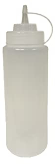 METRO Professional Dosierflasche mit Spritztülle (1025 ml) | Spenderflasche | Quetschflasche | Squeezebottle | Saucenflasche für gewerblichen Einsatz geeignet | Ø 8 cm, 26.5 cm | transparent