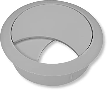 cyclingcolors Passacavo plastica 58mm scrivania tondo guida per cavi elettrico (grigio)