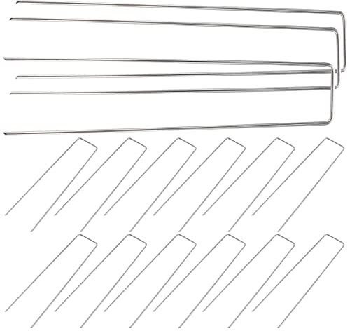 YARNOW 50stücke U-förmige Erdnägel Hochwertige Bodenanker Für Rasen Zelte Und Garten Zur Fixierung Von Unkrautvlies Und Landschaftsgestaltung Langlebig Und Rostfrei