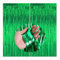 CC wonderland zone 2 Stück Grün Lametta Vorhänge - Metallische Folienvorhänge (1m x 2m) Tinsel Curtain für Party Deko,St. Patrick's Day Deko
