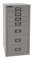 Bisley Multidrawer Schubladenschrank aus Metall mit 8 Schubladen DIN A4 ohne Sockel - Farbe: Silber