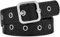 Drizzte Damengürtel Übergröße Nietengürtel Damen Stoffgürtel Schwarz 120cm
