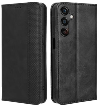 GOKEN Funda para Samsung Galaxy A25 5G Funda, Leather Folio Carcasa con Billetera, Magnética Premium PU/TPU Cuero FILP Case Cover con Soporte/Tapa Tarjetas (Negro)