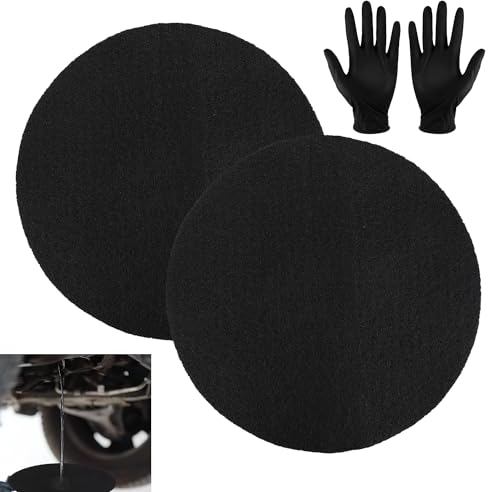 PEUTIER 2 Uds 38cm Estera Absorbente de Aceite, Tapete para Cambio de Aceite Almohadilla sin Salpicaduras para Cambio de Aceite de Automóvil Bandeja de Drenaje de Transmisión