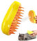 Cat Steamy Brush, 3 In 1 Steamy Cat Brush Cat Spray Massage Comb with Water Tank Multifunctional Cat Grooming Brush for Massages Spray Steam Cat Hair Brush for Removing Tangled and Loose Hair (Yellow)