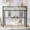 Hochbett 90x200cm Metallbett mit Schreibtisch und Zwei Bücherregalen, Eisenbett für Kinder Jugendliche und Erwachsene Jugendbett Bettrahmen aus Metall schwarz