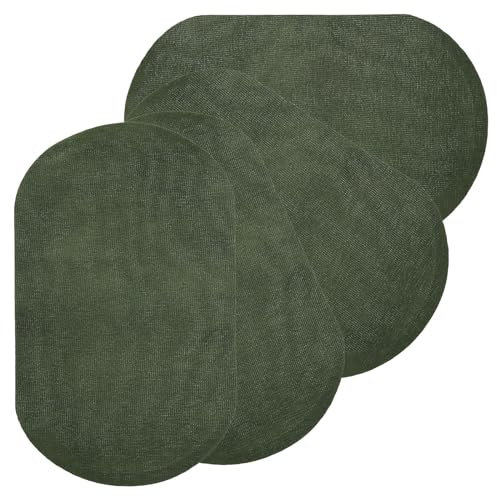 PATIKIL Iron-on Patches, 4Pcs 7x4 Inch Elbow Knee Velvet Patches Repair Patches Kit for Clothing Pants Shirts Jackets Mending and Decorating, Green