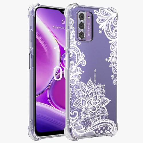 Sidande Hülle für Nokia G42 5G/Nokia G310 5G Handyhülle für Mädchen Frauen, Transparentes Blumenmuster Soft Flexible TPU Slim Handy Schutzhülle für Nokia G42 5G Mandala