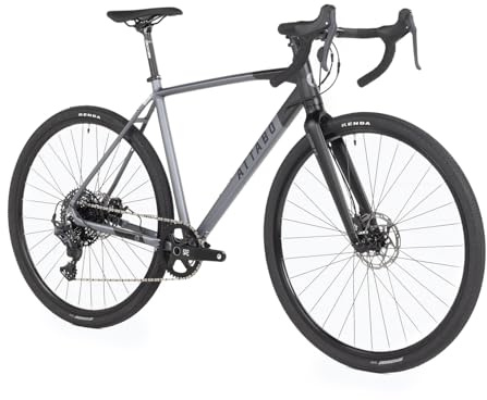 ATTABO Gravel Bike GRADO 2.0 avec Cadre en Aluminium 52-56 cm Guidon Ergonomique Frein à Disque mécanique TEKTRO vélo avec Roues de 28 avec Accessoires Selle réglable 10 Vitesses