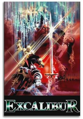 MUHDENG Excalibur Poster, Raumdekoration, künstlerisches Poster für Schlafzimmer, Wohnzimmer, Wände, ästhetisches Poster, 30 x 45 cm, ungerahmter Stil