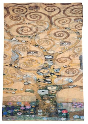 GFM® Schal aus Baumwollmischung für alle Jahreszeiten (VCP), Baum des Lebens-Klimt, L