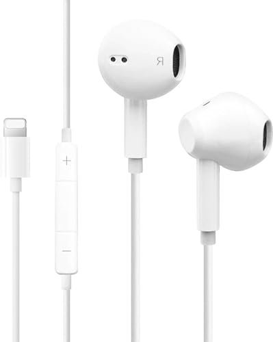 Auriculares para iPhone con Aislamiento de Ruido Soporte Control de Volumen de Llamadas,Compatible con iPhone 11/11 Pro Max/14/14 Pro/14 Pro Max/13/13 Pro Max/12/12 Pro/SE/XR/X/XS Max/7/7 Plus/8/8Plus