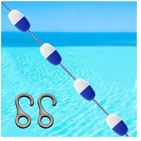 Divisor De Línea De Carril De Piscina, Divisor De Carril De Natación con Ganchos, Cuerda Marcadora De Divisor De Piscina Eficaz, Kit De Divisor De Seguridad For Piscina(13.1ft/4m)