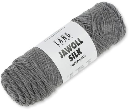 Lang Yarns 50 g Jawoll Silk Wolle Stricken Seide Superwash 22 Farben (103 | Dunkelgrau)