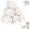 ilauke Filato di cotone spesso, 6 x 50 g, colore bianco, facile da lavorare a maglia, uncinetto e artigianato