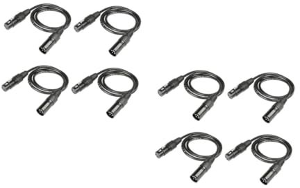 ibasenice 2 Sätze Dmx-kabel -poliges Dmx Kabel Bühnenbeleuchtung Dmx Kabel Für Partys Für Uplights Verstärkerkabel Dj-lichtkabel Kabelschellen Mikrofonkabel 4 Stück * 2