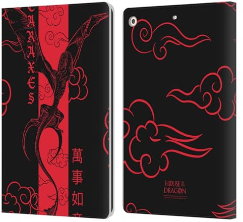 Head Case Designs Licenza Ufficiale House of The Dragon: Television Series Carassi Volanti Anno del Drago Custodia Cover in Pelle a Portafoglio Compatibile con Apple iPad 10.2 2019/2020/2021