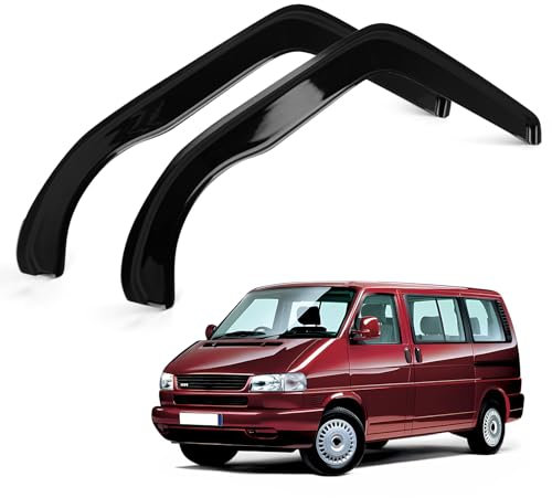 Windabweiser für Fenster Ersatz für VW T4 1990-2003, Set mit 2 Schwarz Windabweisern zum Aufkleben, Wind und Regenabweiser für Seitenfenster