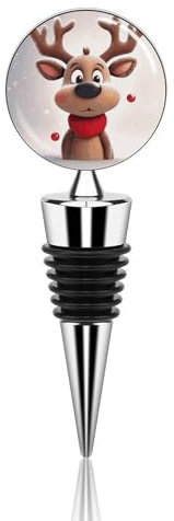 Niedliche Weihnachts-Rentier-Weinstopfen, dekorative Flaschenverschlüsse, wiederverwendbare Weinkorken für Küche, auslaufsichere Getränkeflaschenversiegelung, Weinzubehör, Geschenke für Gastgeberin