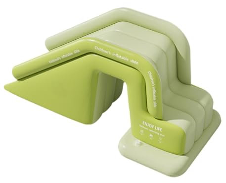 F Fityle Tobogán Inflable para Piscina, práctico y práctico tobogán de Agua de PVC para Piscina elevada, Patio de, Verde