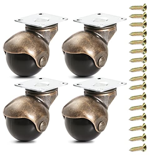 Anyke 2 (50mm) Antike Gold Schwenkbare Ball Caster Für Kleine Sofas, Möbel - Ersatz (Pack of 4)