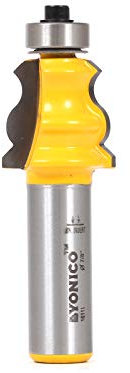 Yonico 16111 Small Standard Crown Cap Molding Router Bit 1/2-Inch Shank