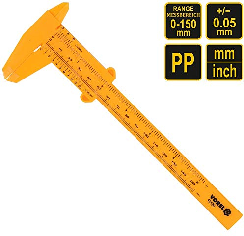 Vorel - Calibro a corsoio in plastica, 150 mm