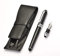 Lanxivi Duke Black Fountain Pen + Fude Bent Nib + Black Leather Pen Case Set for Handwriting,Signature,Calligraphy,Art Drawing and sketching