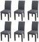 YISUN Stuhlhussen 6er Set Universal Stretch Stuhlhusse, Hussen für Stühle Abnehmbarer Waschbarer Stuhlbezüge für Hotel Zeremonie Bankett Küche Haus Hochzeit Party (Grau)