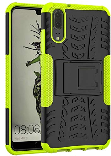 Verco Schutzhülle für Huawei P20 Hülle, Armor Outdoor Handyhülle für P20 Case Panzer Hardcase [Cover geeignet für Baustelle], Grün