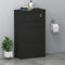Contemporary 500 x 260mm Hale Black BTW Back to Wall WC Unit Bathroom Furniture