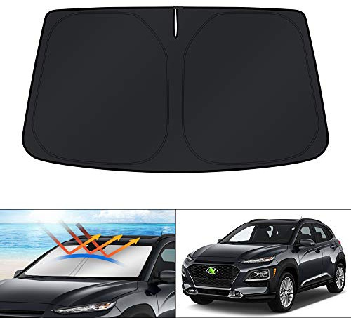 KUST Parasol para Hyundai Kona 2018 2019 2020 2021 Parasol Plegable Protector de Visera Solar bloquea los Rayos UV Mantener tu Coche Fresco