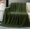 RUDONMG Forest Green Cotton Cable Knit Throw Blanket, Cozy Warm Knitted Couch Cover Blankets, 60 x 80 Inch