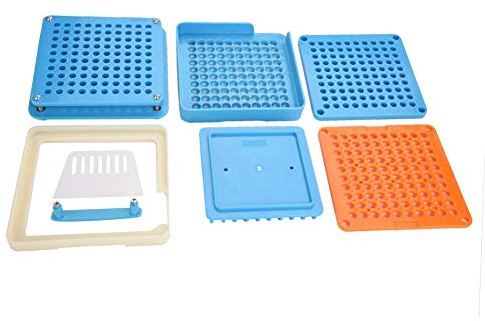 Kapselfüller, Leerkapseln Platten mit Spreader 100 Löcher, Kapselfüllgerät Vitamine Pulver Kapseln Füllwerkzeug Kapselfüllmaschine zum befüllen von Kapseln für Familie 00# (F1)