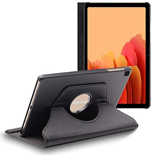 ebestStar - Hülle für Samsung Galaxy Tab A7 10.4 T505 (2022, 2020), Drehbar Schutzhülle, PU-Lederhülle, Rotierende Ständer Etui, Rotating Case Cover, Schwarz