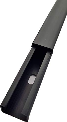 CabCom PVC Kabelkanal Kabelleiste Kabelschacht Brüstungskanal zur Montage an Wand oder Decke diverse Größen und Farben 6 Meter (3x2 Meter) 15 x 15 mm schwarz