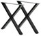 IDMarket - Lot de 2 Pieds de Table Forme X 72x73 cm Design Industriel