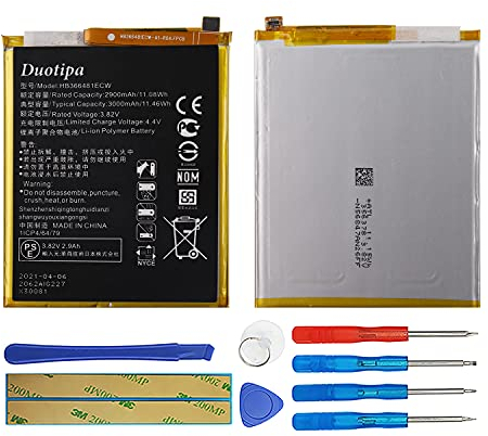 Duotipa Batteria di ricambio HB366481ECW compatibile con Huawei P9 & P9 Lite & P10 Lite & P20 Lite & Honor 8 batteria con attrezzi