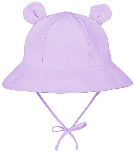Durio Unisex Baby Kleinkinder Sonnenhut Kappe Mütze Fischerhut Strandhut Kinder Baby Mädchen Jungen Sommerhut UV Schutz UPF 50+ Lila 2-4 Jahre