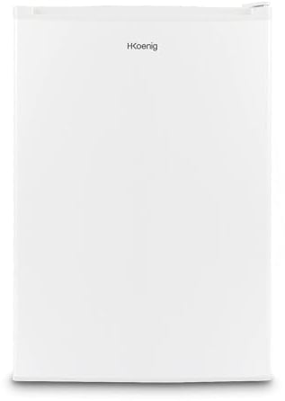 H. Koenig Frigorífico FGX880, Frigorífico Combinado Bajo Encimera, 113L, Congelador 17L, Bandeja para Helados, Bandeja para Verduras, Portabotellas, 2 Estantes, Puerta Reversible, 60W Blanco